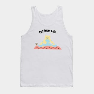 Cat Mom Life Coffee Yoga Lover Mom Gift Tank Top